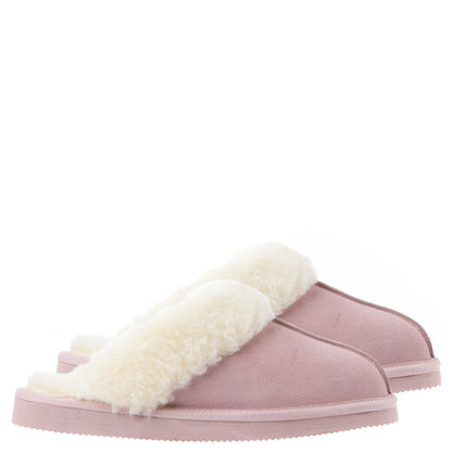 Royal Comfort Ugg Scuff Slippers Womens Leather Upper Wool Lining Breathable-Footwear-PEROZ Accessories