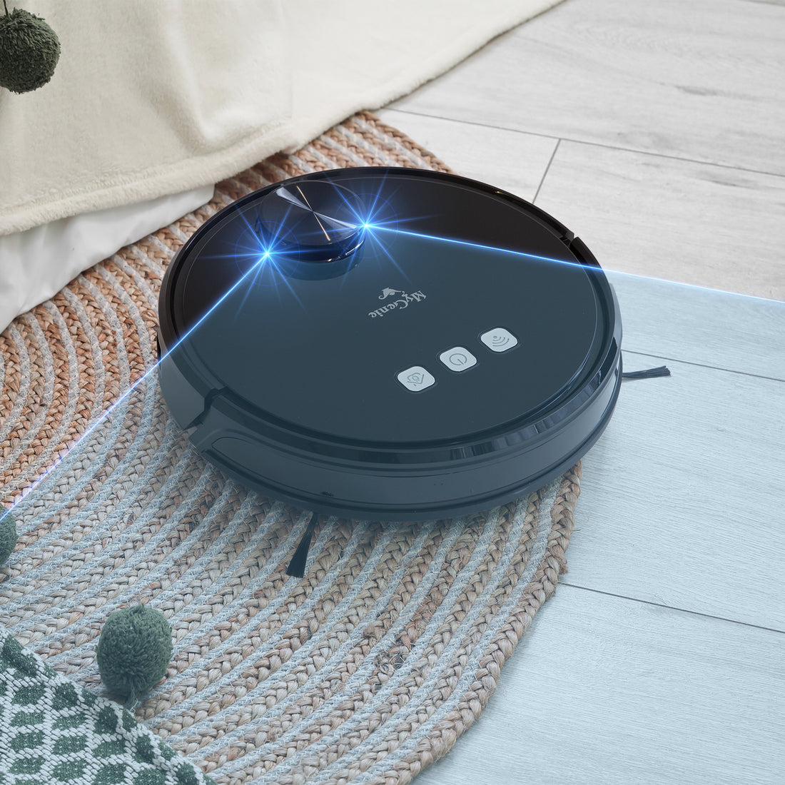 MyGenie Laser Smart Pro IQ 360 Robot Vacuum Cleaner WIFI Remote Control-Small Home Appliances-PEROZ Accessories