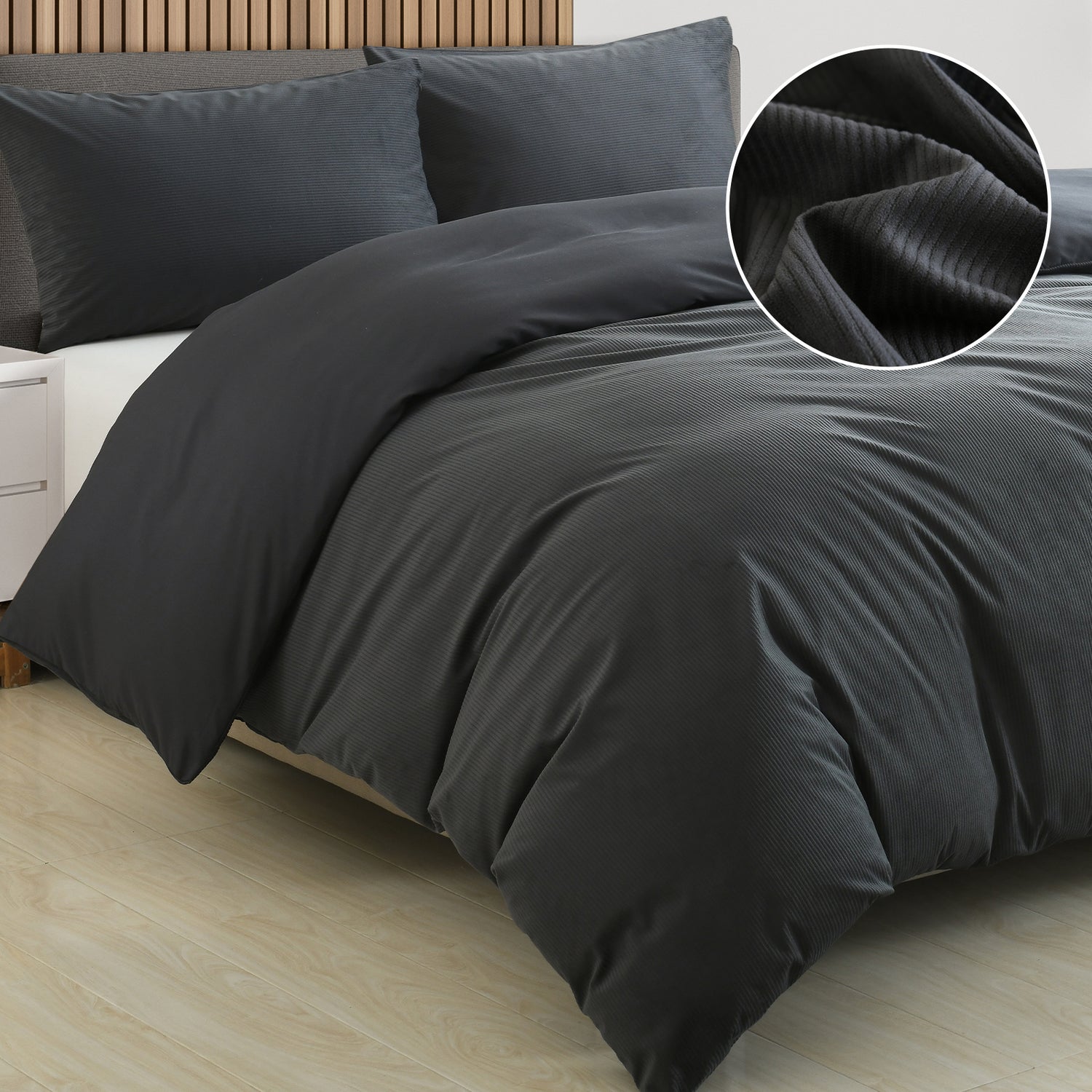 Royal Comfort Velvet Corduroy Quilt Cover Set Super Soft Luxurious Warmth-Bed Linen-PEROZ Accessories