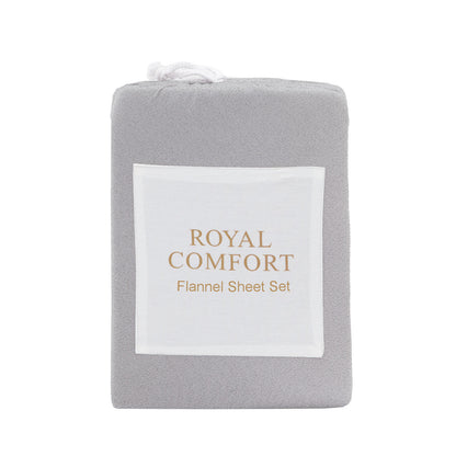 Royal Comfort Fleece Flannel Sheet Set Ultra Soft Warm Winter Thermal Bedding-Bed Linen-PEROZ Accessories