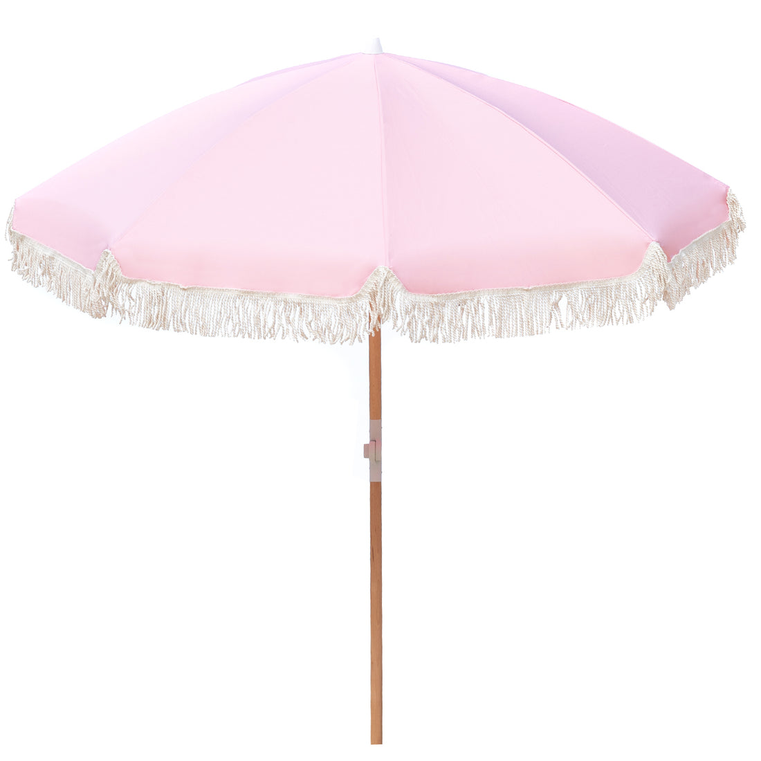 Havana Outdoors Beach Umbrella Portable 2 Metre Fringed Garden Sun Shade Shelter-Outdoor Umbrellas-PEROZ Accessories