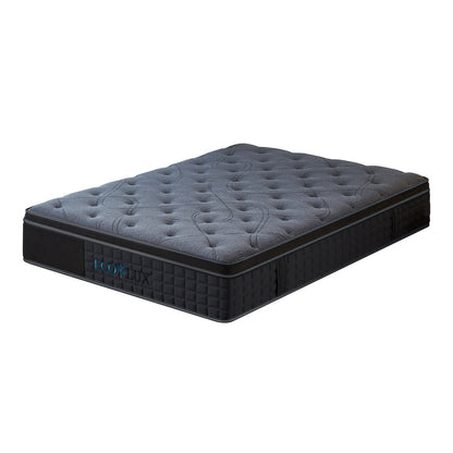 Eco Lux Edge Support Euro Top 7-Zone Pocket Spring Mattress Plush Medium Firm-Mattresses &amp; Futons-PEROZ Accessories