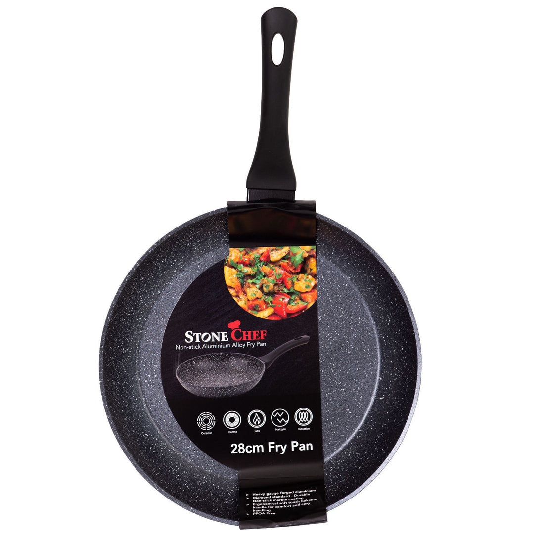 Stone Chef Forged Frying Pan Cookware Kitchen Fry Pan - 28cm-Cookware-PEROZ Accessories