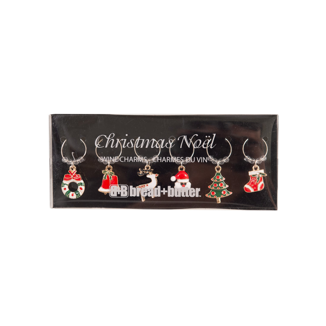 Bread and Butter (6) Various Christmas Mix Wine Glass Charms - 6 Pack-Decorations-PEROZ Accessories