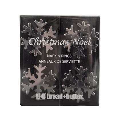 Bread and Butter Napkin Rings - Snow Flake - - 4 Pack-Decorations-PEROZ Accessories