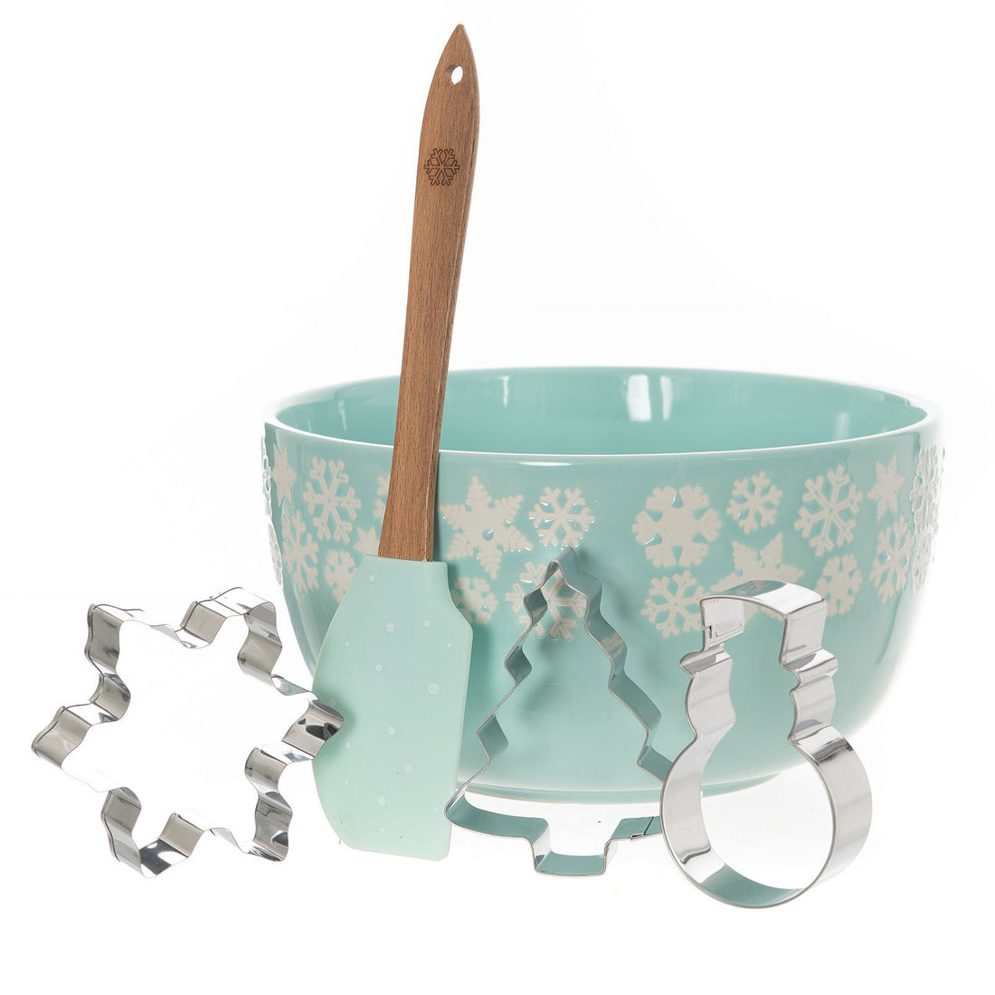Bread and Butter Electroplate Icy Snowflake Mini Mix Bowl Set-Decorations-PEROZ Accessories