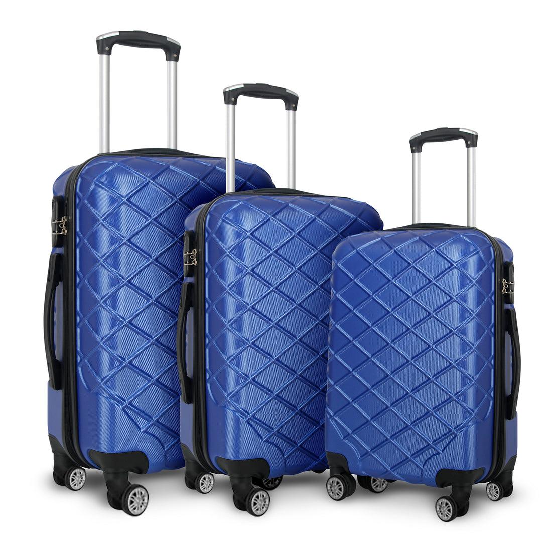 Milano Decor Luxury Travel Luggage Set ABS Hard Case Durable Lightweight-Luggage-PEROZ Accessories