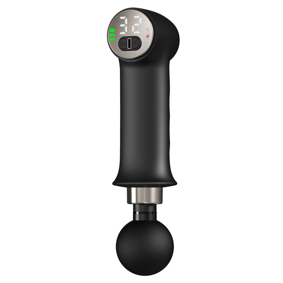 FitSmart FS-750 Ultra Slim Hot Compress Massage Gun Device USB Charge Black-Massagers-PEROZ Accessories
