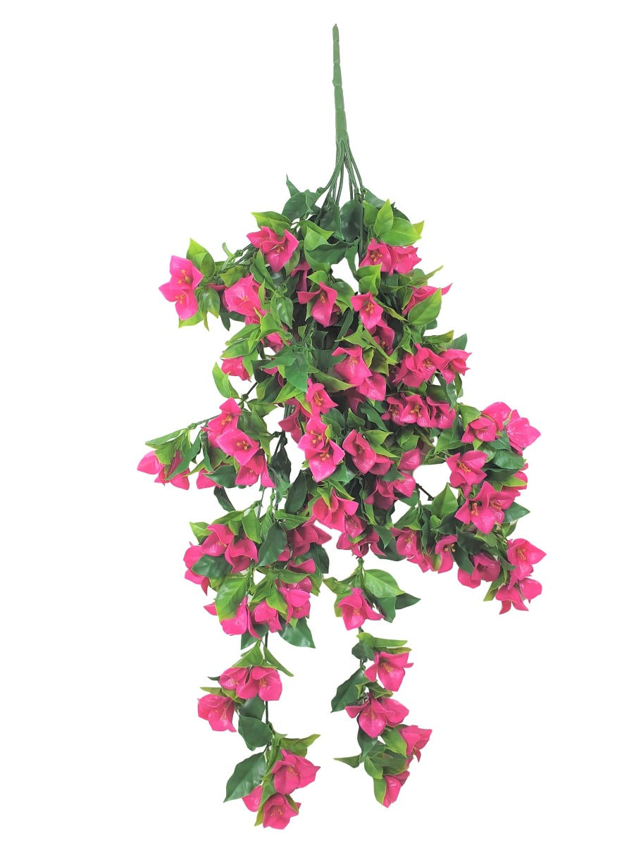 Hanging Artificial Bougainvillea Plant (Pink / Lilac) UV Resistant 90cm-Home &amp; Garden &gt; Artificial Plants-PEROZ Accessories