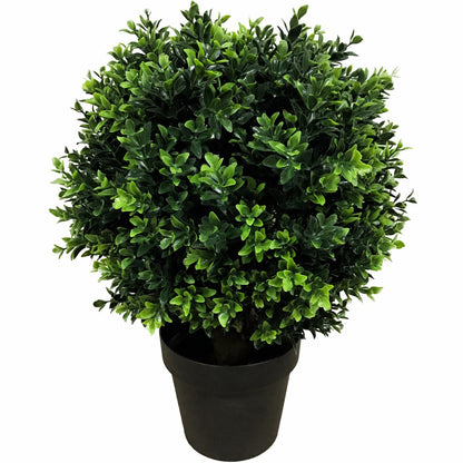 UV Resistant Artificial Topiary Shrub (Hedyotis) 50cm Mixed Green-Home &amp; Garden &gt; Artificial Plants-PEROZ Accessories