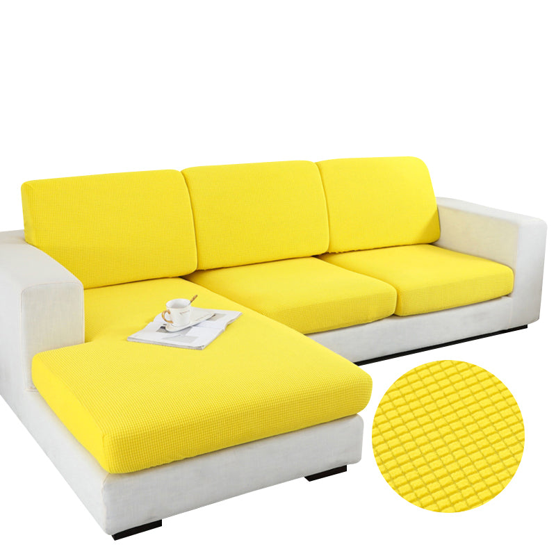 Anyhouz Sofa Cover Yellow Polyester Thick Stretchable Cushion For Living Room 1Pc Back Cushion-Slipcovers-PEROZ Accessories