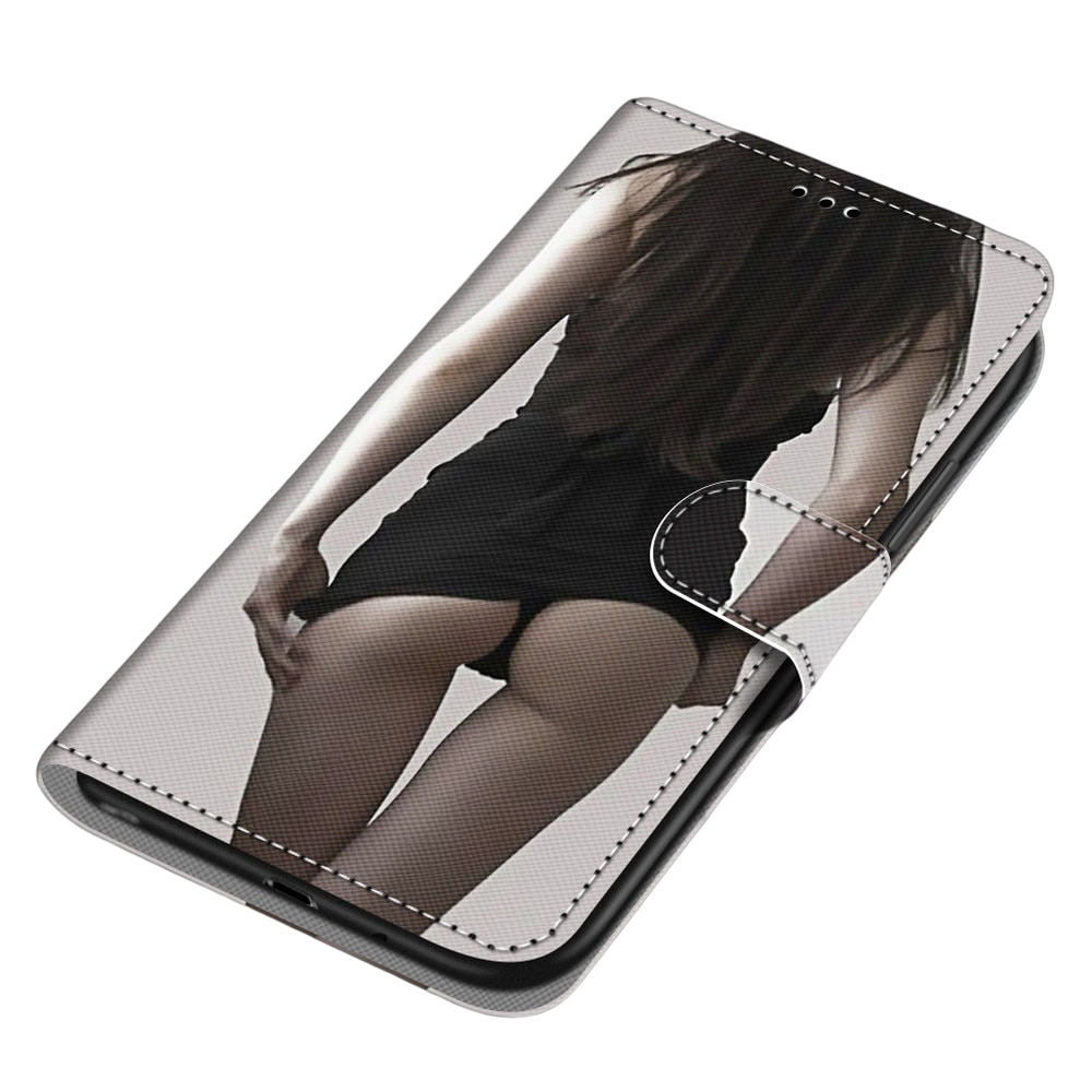 Anymob Samsung Case Black Lady Magnetic Flip Leather Card Slot Wallet Phone Cover Protection-Mobile Phone Cases-PEROZ Accessories