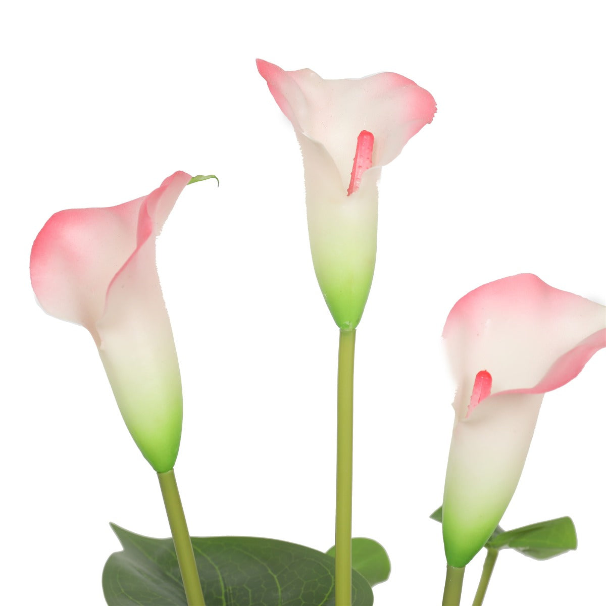 Artificial Flowering White &amp; Pink Peace Lily / Calla Lily Plant 50cm-Home &amp; Garden &gt; Artificial Plants-PEROZ Accessories