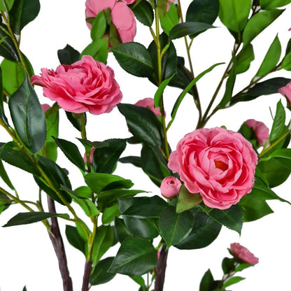 Flowering Natural Pink Artificial Camellia Tree 180cm-Home &amp; Garden &gt; Artificial Plants-PEROZ Accessories