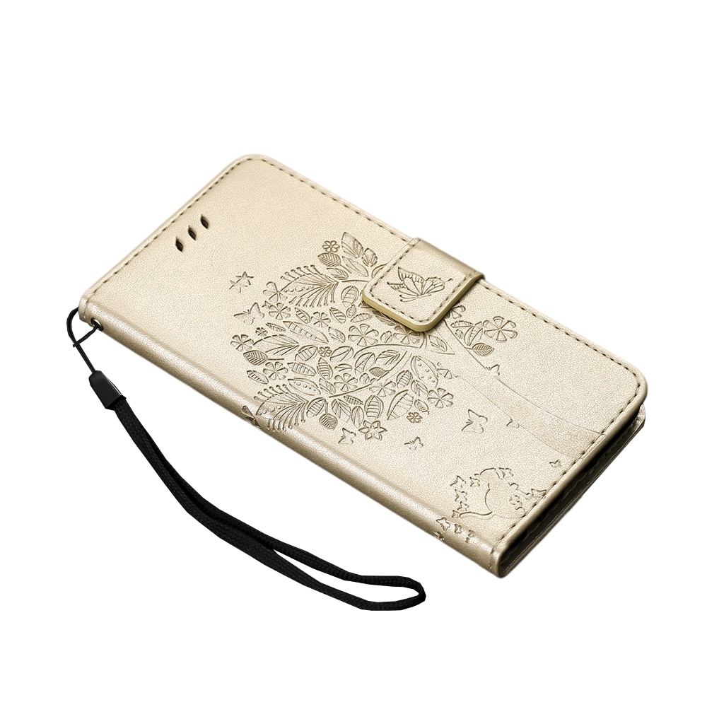 Anymob Samsung Light Gold Leather Flip Case Wallet Cases Phone Bag Shell Cover-Mobile Phone Cases-PEROZ Accessories