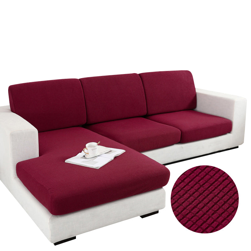 Anyhouz Sofa Cover Wine Red Polyester Thick Stretchable Cushion For Living Room 1Pc Back Cushion-Slipcovers-PEROZ Accessories