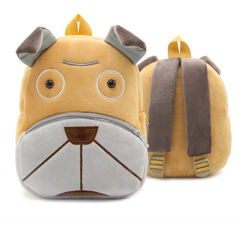 Anykidz 3D Brown Shar Pei Backpack Cute Animal With Cartoon Designs Children Toddler Plush Bag-Backpacks-PEROZ Accessories