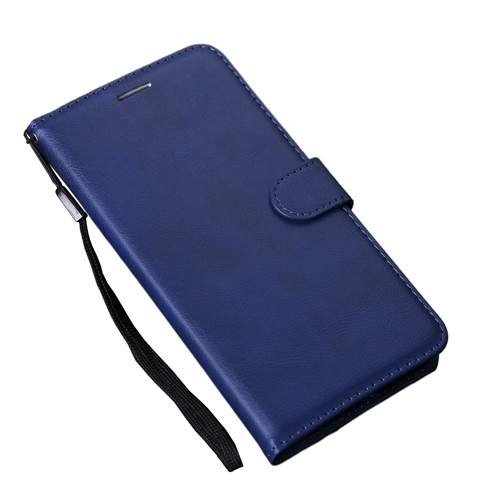 Anymob iPhone Blue Flip Leather Phone Case Solid Color Wallet Cover-Mobile Phone Cases-PEROZ Accessories