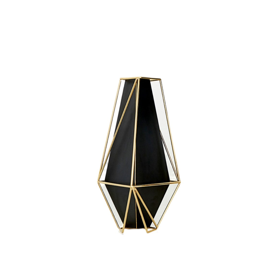 Anyhouz 34cm Gold Black Luxury Tabletop Home Decor Modern Art Living Room Display House Decorative Crafts Metal Ornaments-Ornaments-PEROZ Accessories