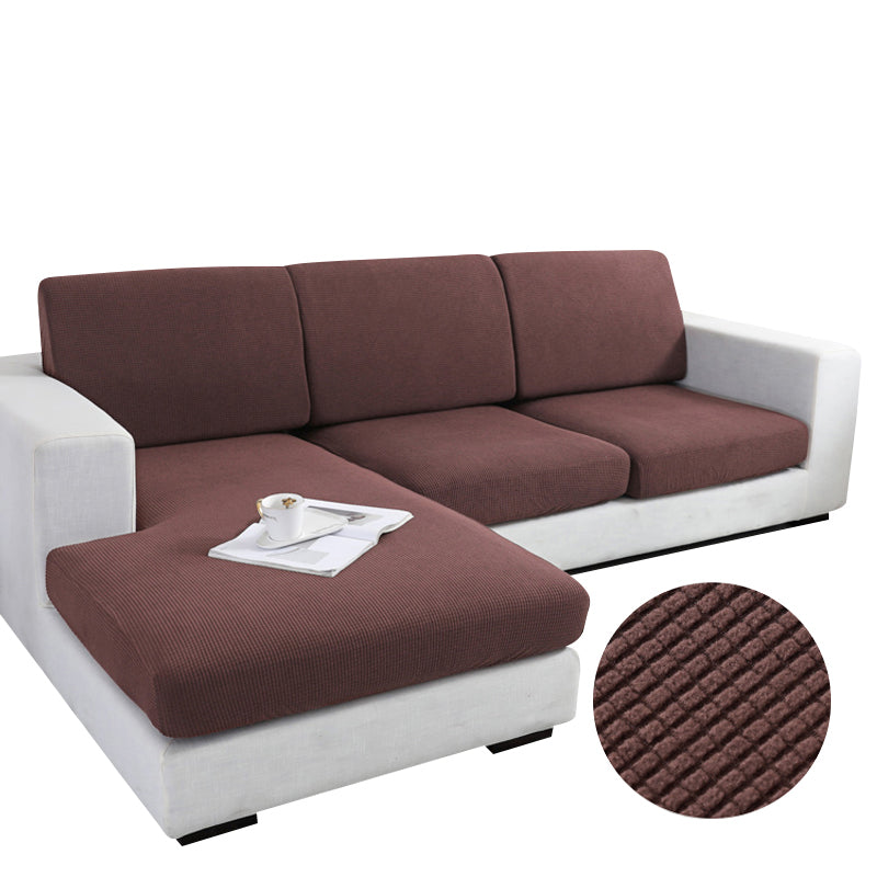 Anyhouz Sofa Cover Coffee Polyester Thick Stretchable Cushion For Living Room 1Pc Enlarge Size 90-130cm-Slipcovers-PEROZ Accessories