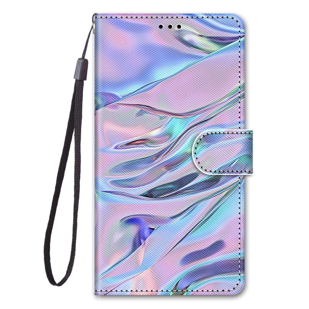 Anymob Samsung Lavender Silk Fashion Painted Flowers Flip Phone Case Leather Wallet Cover-Mobile Phone Cases-PEROZ Accessories