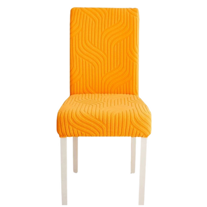 Anyhouz Chair Cover Orange Linear Design with Anti-Dirt and Elastic Material for Dining Room Kitchen Wedding Hotel Banquet Restaurant-Chair Cover-PEROZ Accessories