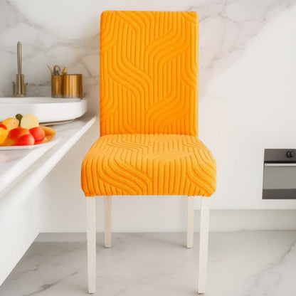 Anyhouz Chair Cover Orange Linear Design with Anti-Dirt and Elastic Material for Dining Room Kitchen Wedding Hotel Banquet Restaurant-Chair Cover-PEROZ Accessories