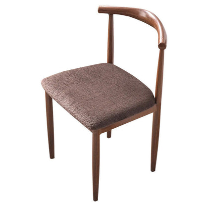 Anyhouz Chair Cover Brown Fur Stretch Seat Cover for Home Dinning Kitchen Washable Removable-Chair Cover-PEROZ Accessories