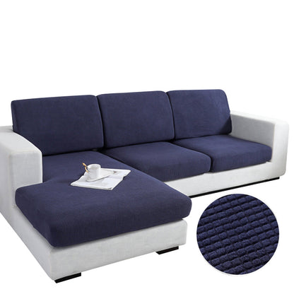 Anyhouz Sofa Cover Navy Polyester Thick Stretchable Cushion For Living Room 1Pc Back Cushion-Slipcovers-PEROZ Accessories