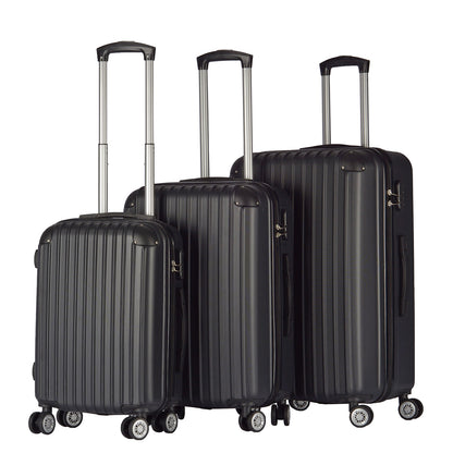 Milano Premium 3pc ABS Luggage Suitcase Luxury Hard Case Shockproof Travel Set-Luggage-PEROZ Accessories