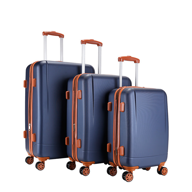 Milano Elite 3pc ABS Luggage Suitcase Luxury Hard Case Shockproof Travel Set-Luggage-PEROZ Accessories