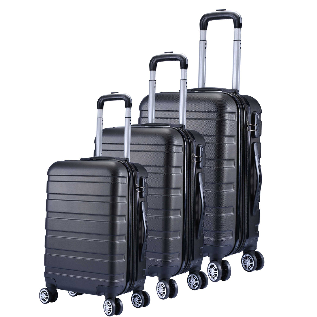 Milano XPander 3pc ABS Luggage Suitcase Luxury Hard Case Shockproof Travel Set-Luggage-PEROZ Accessories