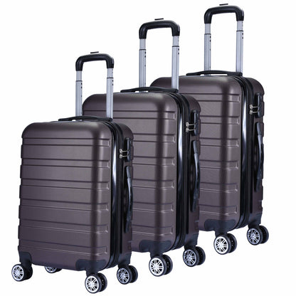 Milano XPander 3pc ABS Luggage Suitcase Luxury Hard Case Shockproof Travel Set-Luggage-PEROZ Accessories