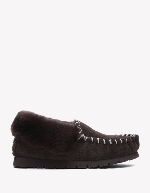 Australian Shepherd UGG Ankle Slippers Unisex Popo Premium Sheepskin Moccasins-Slippers-PEROZ Accessories