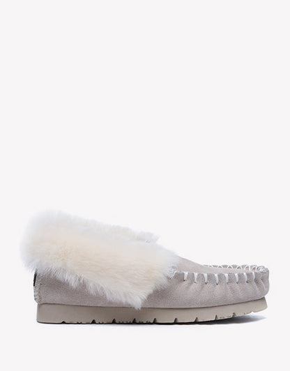 Australian Shepherd UGG Ankle Slippers Unisex Popo Premium Sheepskin Moccasins-Slippers-PEROZ Accessories