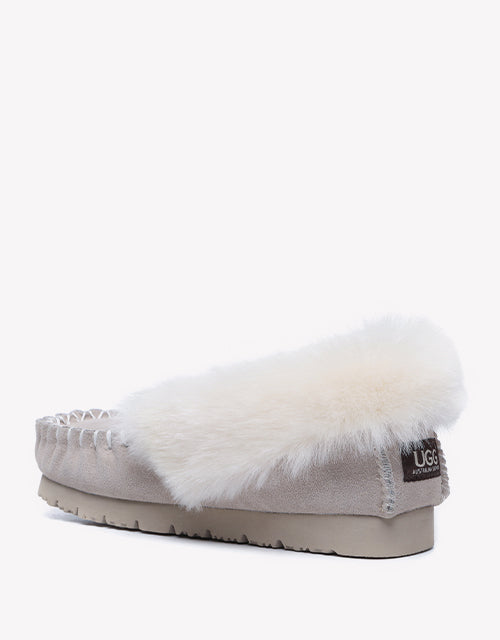 Australian Shepherd UGG Ankle Slippers Unisex Popo Premium Sheepskin Moccasins-Slippers-PEROZ Accessories