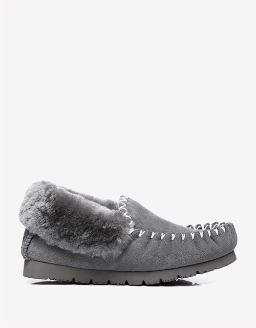 Australian Shepherd UGG Ankle Slippers Unisex Popo Premium Sheepskin Moccasins-Slippers-PEROZ Accessories
