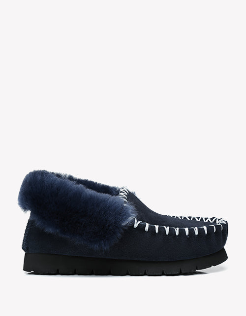 Australian Shepherd UGG Ankle Slippers Unisex Popo Premium Sheepskin Moccasins-Slippers-PEROZ Accessories