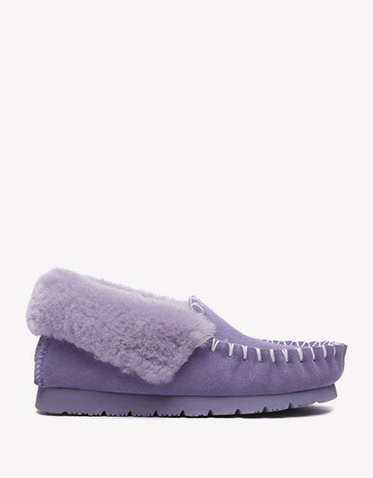 Australian Shepherd UGG Ankle Slippers Unisex Popo Premium Sheepskin Moccasins-Slippers-PEROZ Accessories