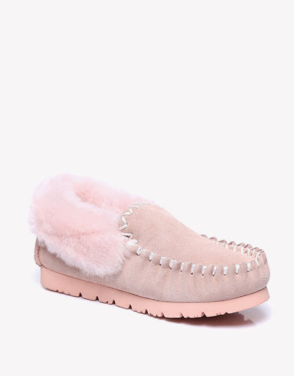 Australian Shepherd UGG Ankle Slippers Unisex Popo Premium Sheepskin Moccasins-Slippers-PEROZ Accessories