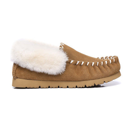 TARRAMARRA Unisex UGG Sheepskin Wool Popo Moccasin Men Women-Loafers &amp; Moccasins-PEROZ Accessories