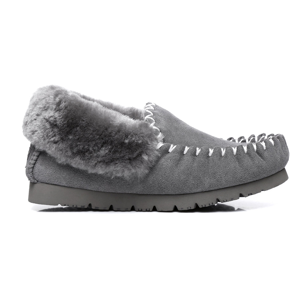 TARRAMARRA Unisex UGG Sheepskin Wool Popo Moccasin Men Women-Loafers &amp; Moccasins-PEROZ Accessories