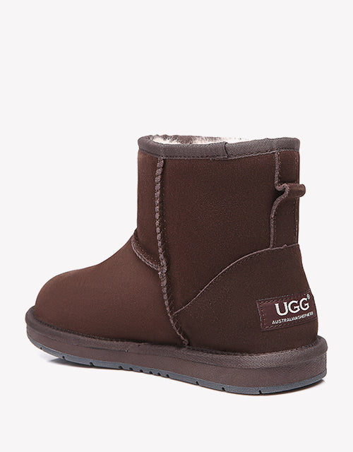 Water Resistant | UGG Boots Unisex Mini Classic Suede Sheepskin Wool Australian Shepherd-Boots-PEROZ Accessories