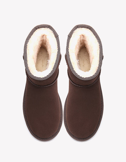 Water Resistant | UGG Boots Unisex Mini Classic Suede Sheepskin Wool Australian Shepherd-Boots-PEROZ Accessories