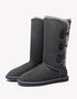 Australian Shepherd UGG Boots Australia Double Face Sheepskin Tall Triple Button Boots Water Resistant-Boots-PEROZ Accessories