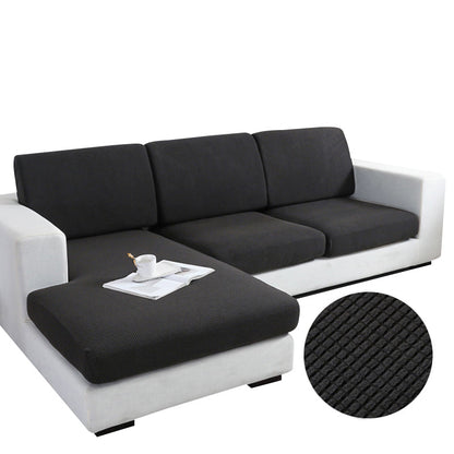 Anyhouz Sofa Cover Black Polyester Thick Stretchable Cushion For Living Room 1Pc Enlarge Size 60-90cm-Slipcovers-PEROZ Accessories