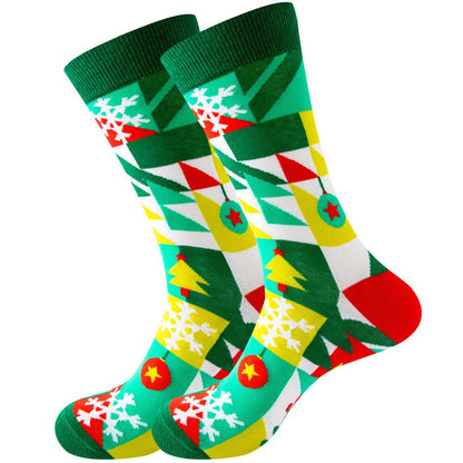 Anysox 5 Pairs Yellow Green Size 5-13 Socks Crystal Silk Tide Winter Holiday Design Plus Snowflake Stocking Comfortable To Wear Perfect For Women-Socks-PEROZ Accessories