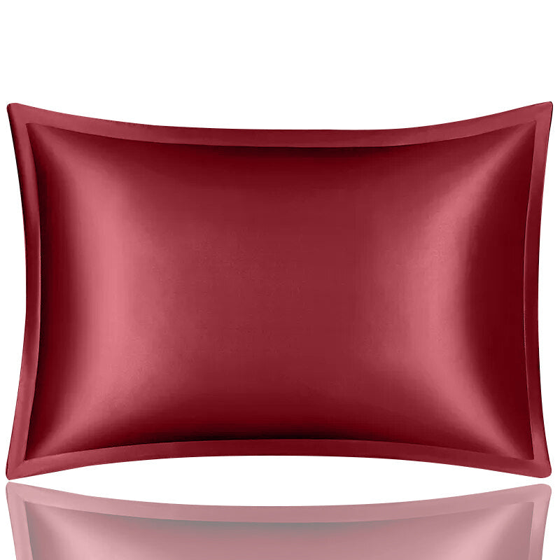 Anyhouz Pillowcase 50x90cm Wine Red Pure Real Silk For Comfortable And Relaxing Home Bed-Pillowcases-PEROZ Accessories