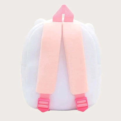 Anykidz 3D White Cat Kids School Backpack Cute Cartoon Animal Style Children Toddler Plush Bag Perfect Accessories For Baby Girls and Boys-Backpacks-PEROZ Accessories