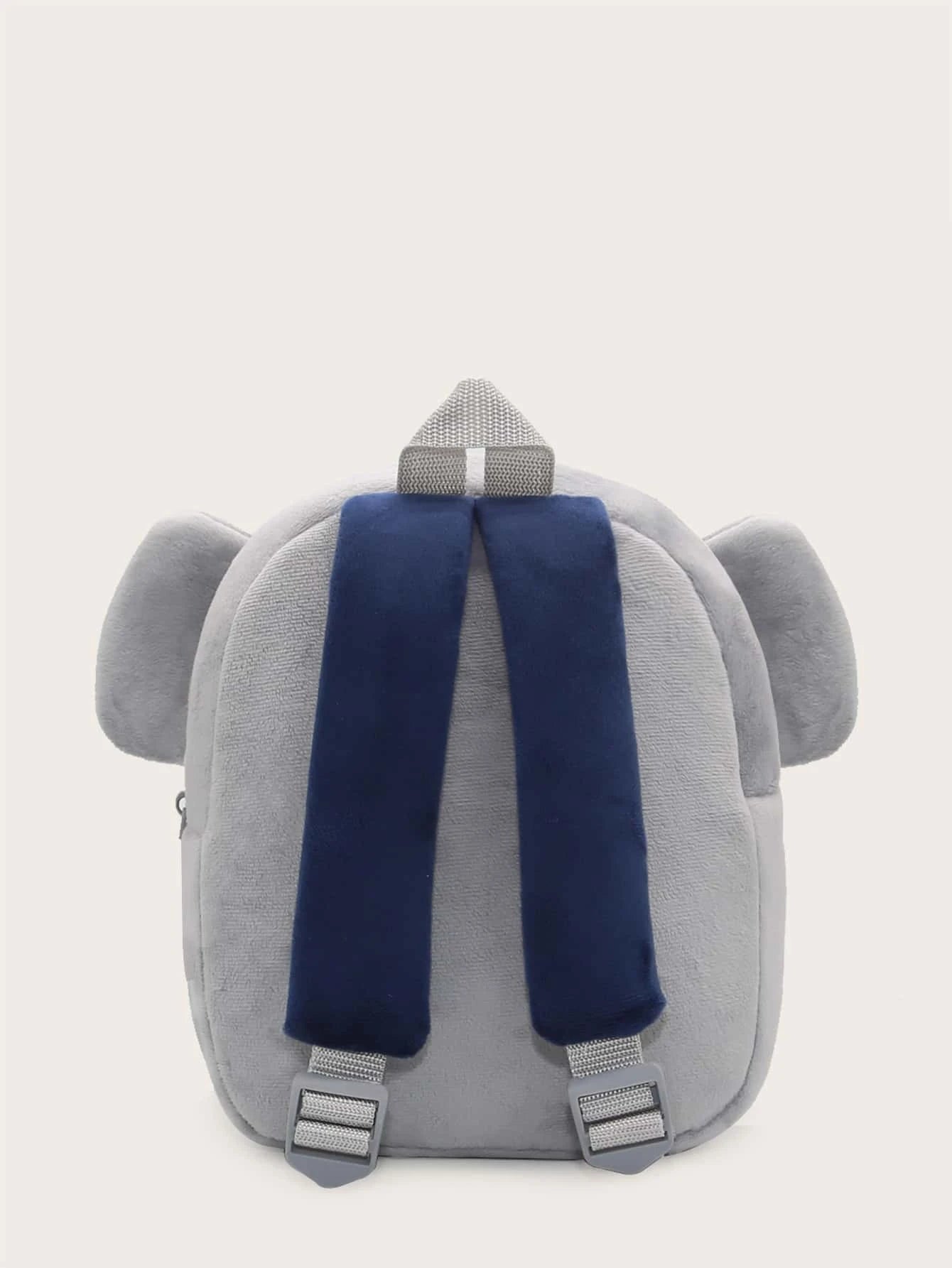 Anykidz 3D Grey Elephant Kids School Backpack Cute Cartoon Animal Style Children Toddler Plush Bag Perfect Accessories For Boys and Girls-Backpacks-PEROZ Accessories